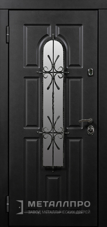Фото внутренней стороны двери «Входная утепленная дверь с МДФ со стеклом в частный дом» c отделкой МДФ ПВХ
