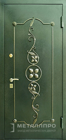 Фото внешней стороны двери «Дверь с ковкой №1» c отделкой Порошковое напыление