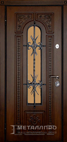 Фото внутренней стороны двери «Дверь с ковкой №13» c отделкой МДФ ПВХ