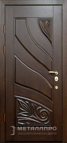 Фото внутренней стороны двери «Массив дуба №4» c отделкой Массив дуба
