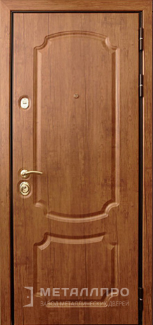 Фото внешней стороны двери «С терморазрывом №13» c отделкой МДФ Шпон