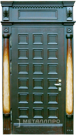 Фото внешней стороны двери «Парадная дверь №45» c отделкой Массив дуба
