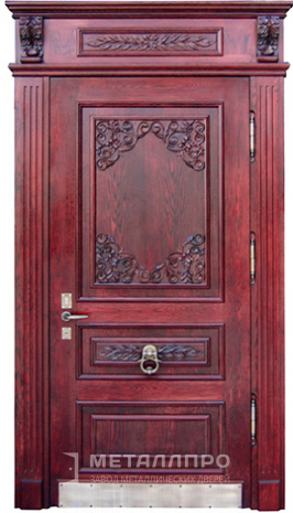 Фото внешней стороны двери «Парадная дверь №21» c отделкой Массив дуба