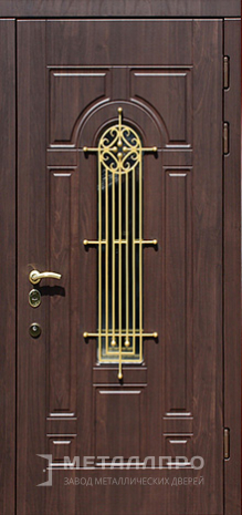 Фото внешней стороны двери «Дверь с ковкой №6» c отделкой МДФ ПВХ