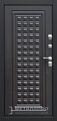 Фото внутренней стороны двери «Серая входная дверь с МДФ панелями в дом» c отделкой МДФ ПВХ