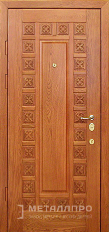 Фото внутренней стороны двери «Массив дуба №10» c отделкой Массив дуба