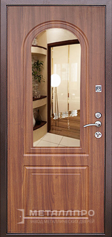 Фото внутренней стороны двери «С зеркалом №2» c отделкой МДФ ПВХ