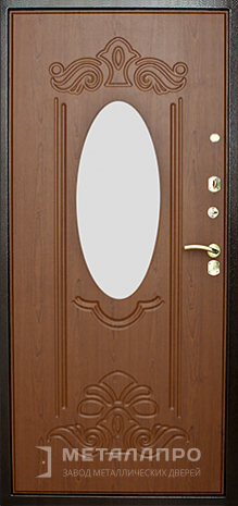 Фото внутренней стороны двери «С зеркалом №9» c отделкой МДФ ПВХ