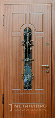 Фото внутренней стороны двери «Дверь с ковкой №19» c отделкой МДФ ПВХ