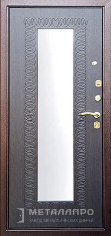 Фото внутренней стороны двери «С зеркалом №3» c отделкой МДФ ПВХ